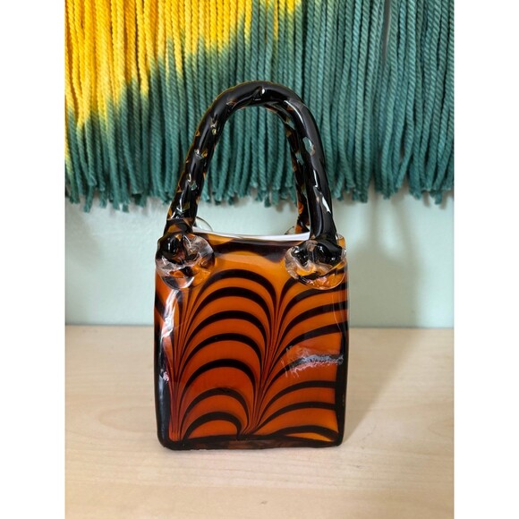 Other - Glass purse vase decor